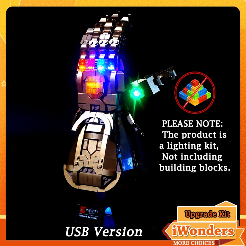 Thanos Infinity Gauntlet USB Lighting Group Compatible with MOC 76191 ...
