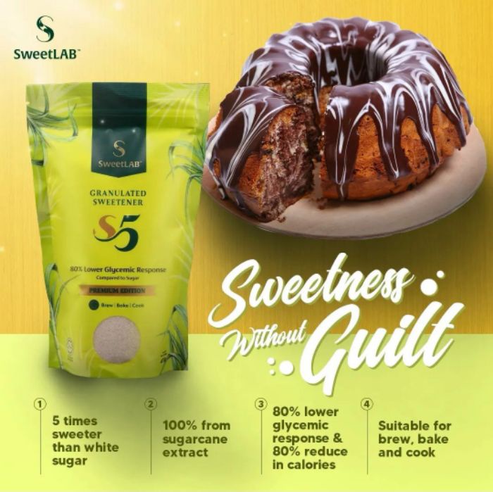 SWEETLAB S5 Granulated Sweetener (400g) Calorie Replacement Sugar ...