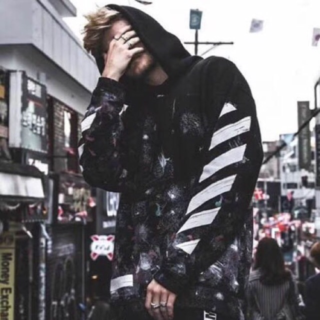 Galaxy off white hoodie on sale