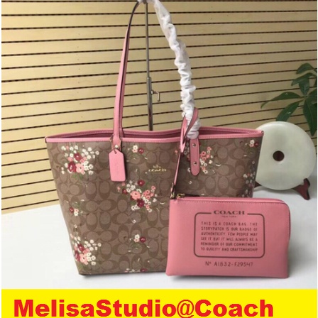 Coach reversible deals tote floral