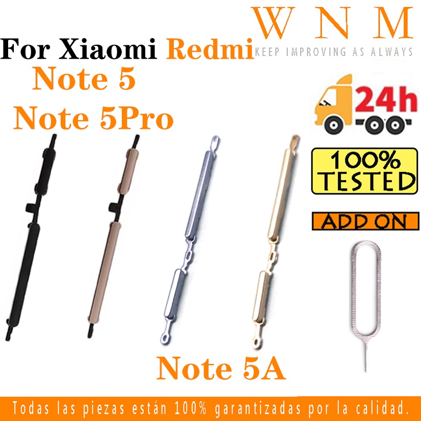 Power button For Xiaomi Redmi Note 5 / Note5 Pro / 5A 5Pro Power and Side Button Keys button on ...