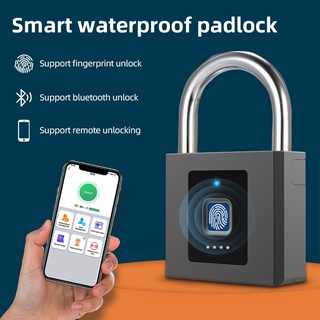 eLinkSmart Gym Locker Padlock, Fingerprint or Remote Authorized Unlock,  Unlock Record, Schedule, IP65 Waterproof, Security Keyless Smart Lock for