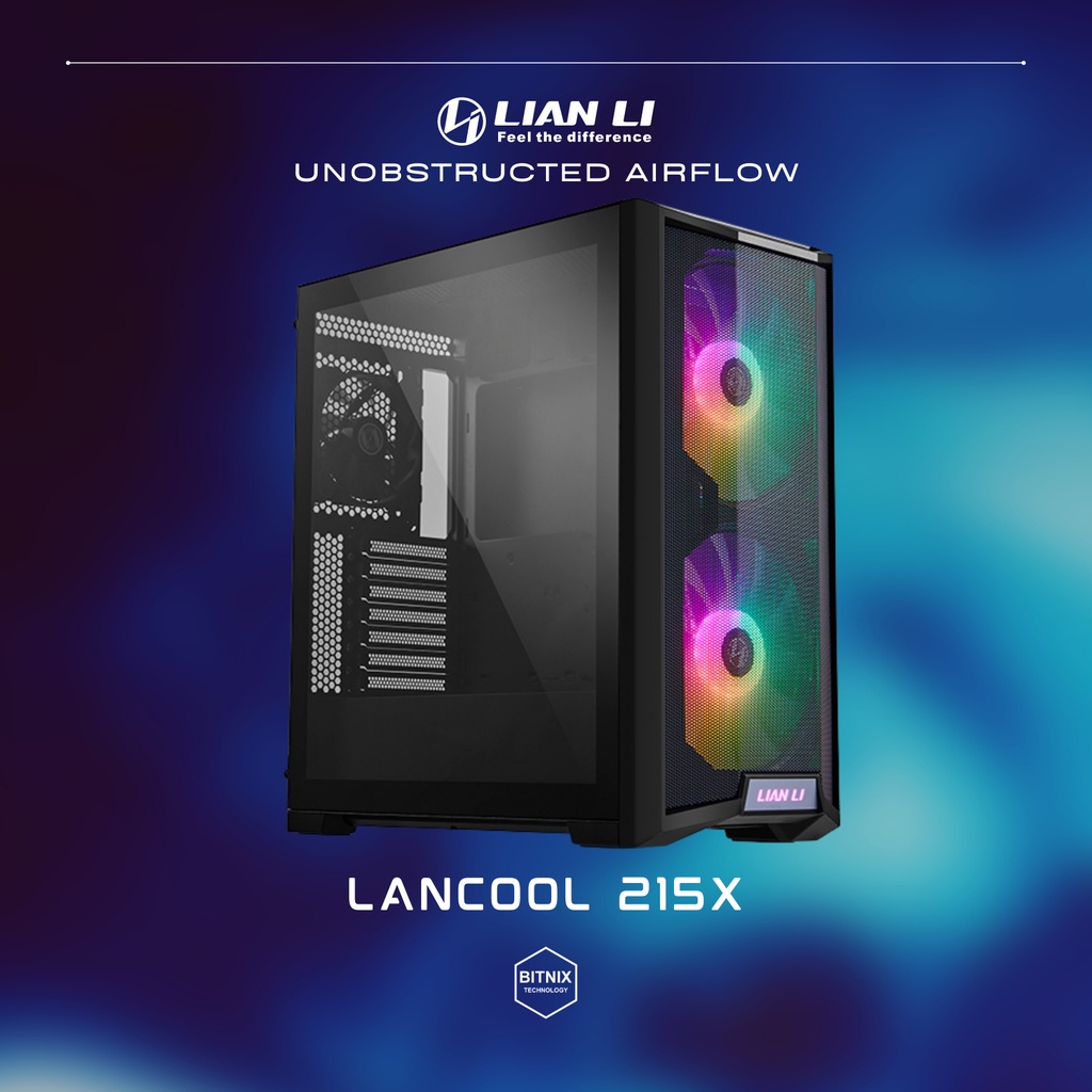 Lian Li Lancool 215X Atx Tempered Glass Gaming Case - Black | Shopee ...