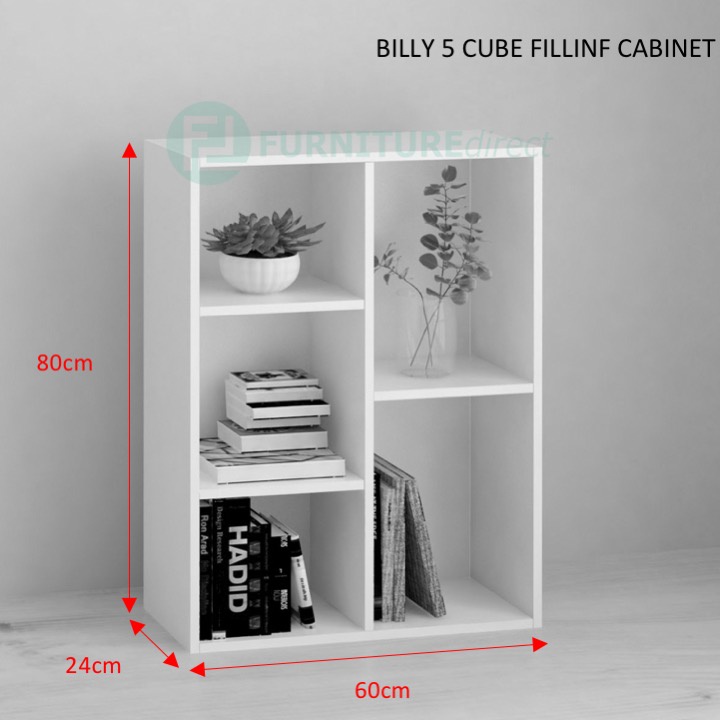 Furniture Mart BILLY 6 tier bookcase / book shelf / book rack / filling