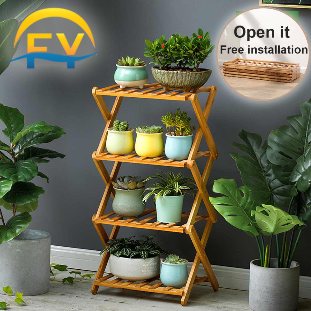 (Free Installation) FY Flower Rack Flower Display Plant Rack Shelf Shoe ...