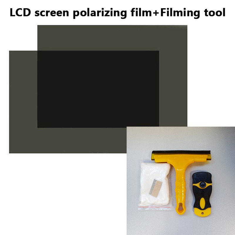 LCD Screen Replacement Polarizing Film Package Polarizer + Filming Tool ...