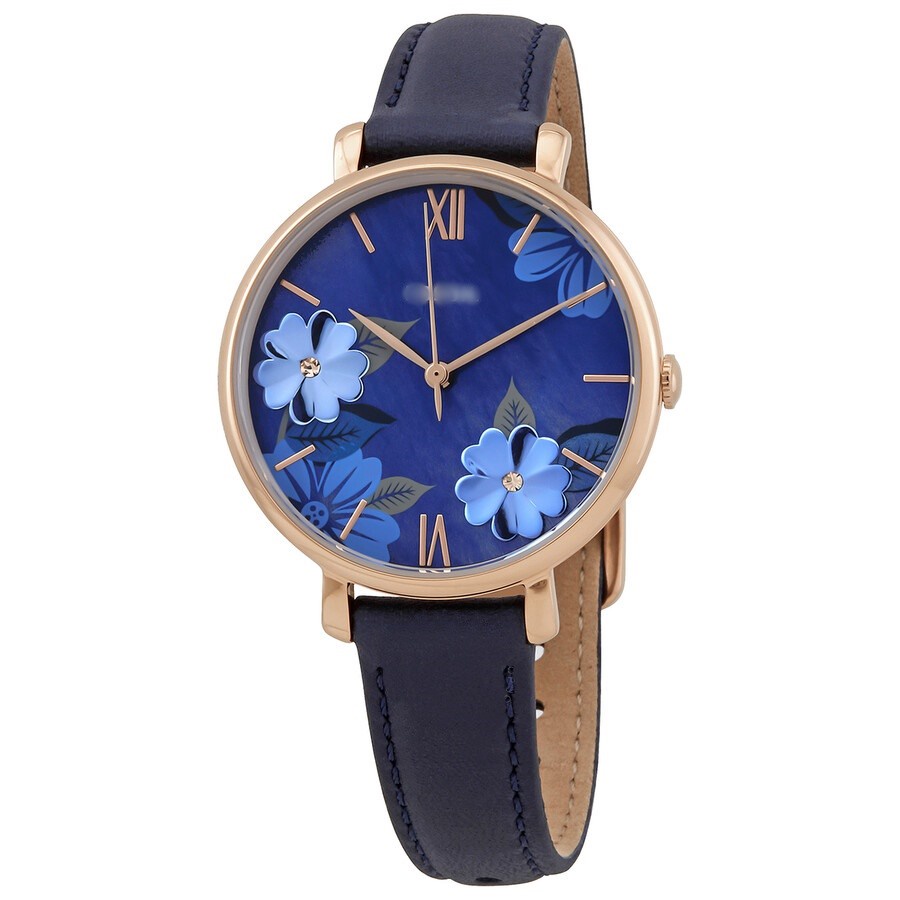 Original Fossil Women Jacqueline Blue Floral Black Leather Watch ES4673 Jam Tangan Wanita Perempuan Shopee Malaysia