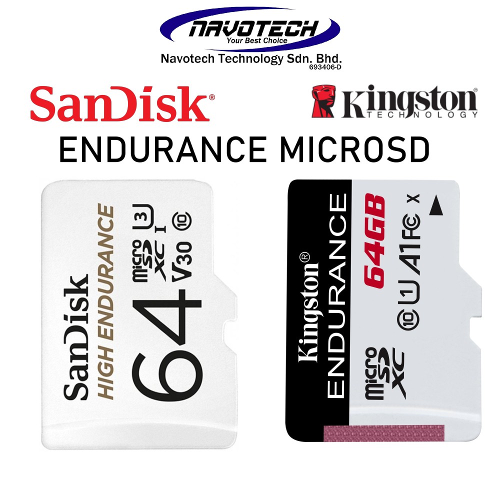 SanDisk MICROSD / KINGSTON Endurance V30 U3/V10 U1 High Endurance