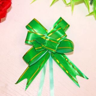 Dtydtpe Christmas Decorations St. S Day Ribbon Flower Bouquet Gift Wrapping Bow Ribbon Packing Supplies for DIY Sewing Craft Green Pre Wrap, Size: One
