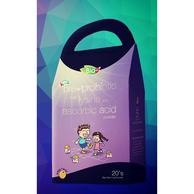 Bio+ Junior Kidz Pre+probiotics with lysine & Ascorbic Acid Powder 20's ...