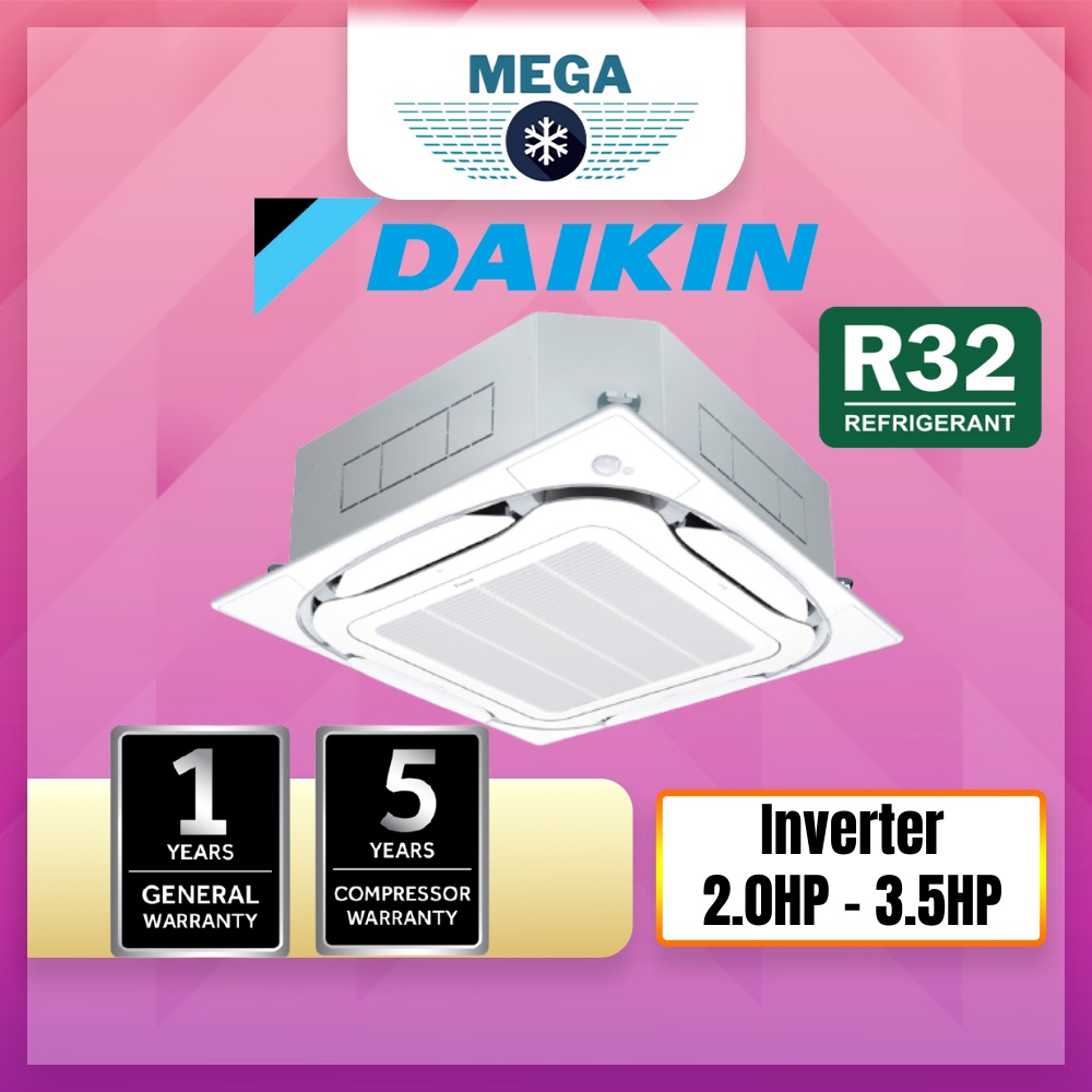 Daikin Fcfc Series Inverter R Ceiling Cassette Shopee Malaysia