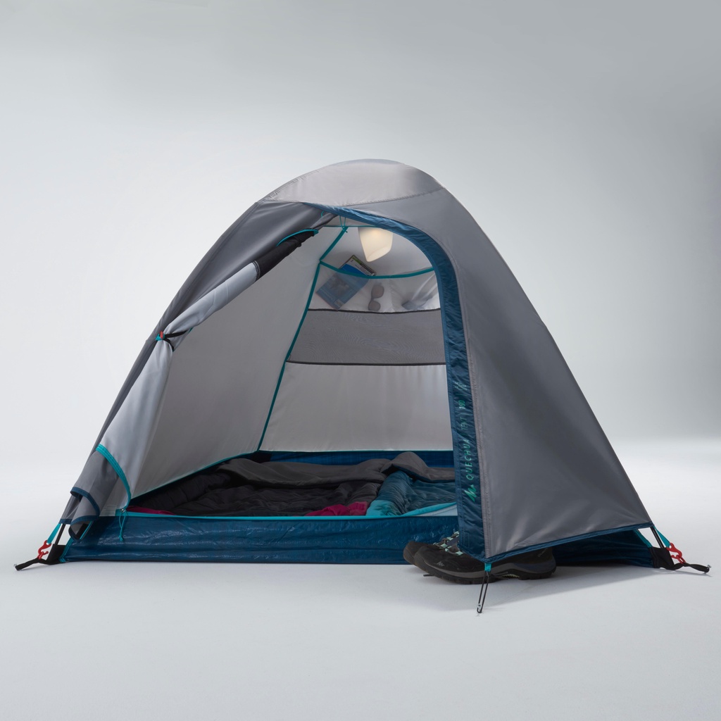 Decathlon Camping Tent MH100 2 Person 130 x 210 cm Easy Assembly Easy Transport Quechua Shopee Malaysia