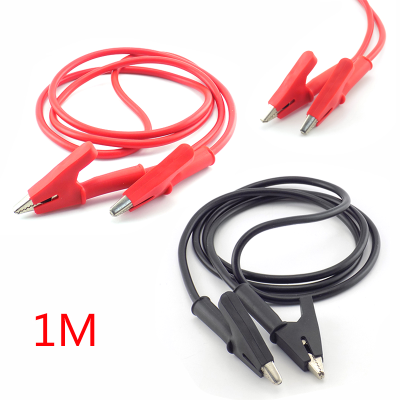 2pcs Dual Head High Voltage Alligator Clips Electrical DIY Test Leads