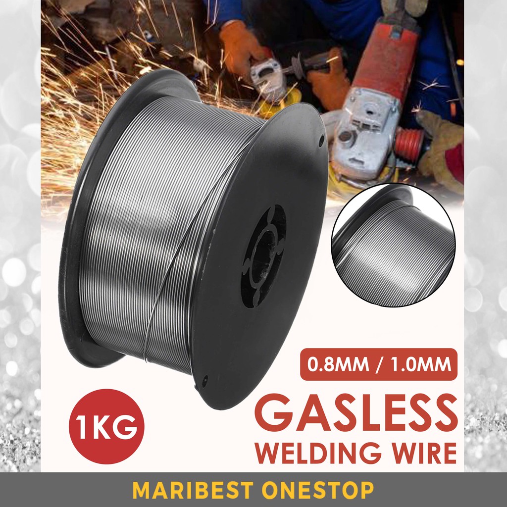 1kg 0.8mm / 1.0mm Flux Cored Gasless Steel Mig Welding Wire Shopee