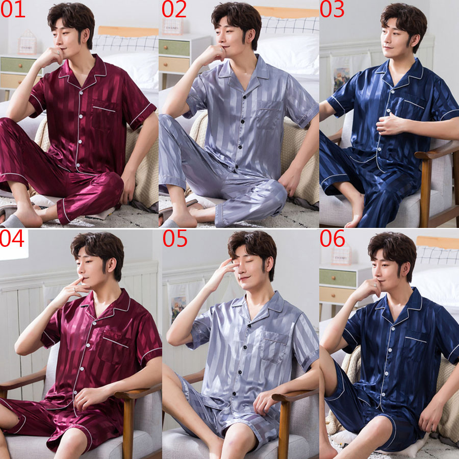 Plus Size L 3XL Men s Pyjamas Boys Pyjamas Set Male Iced Pajamas