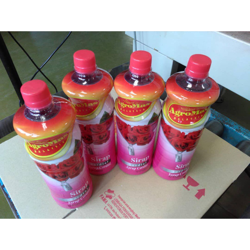 Agromas Kordial Sirap Ros And Kordial Roselle Syrup And Roselle Cordial