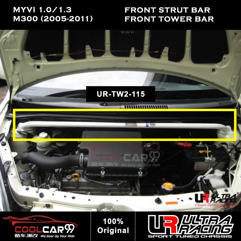 Ultra Racing Bar Perodua Myvi M300 1.0 20052011 Safety Bar Front Tower
