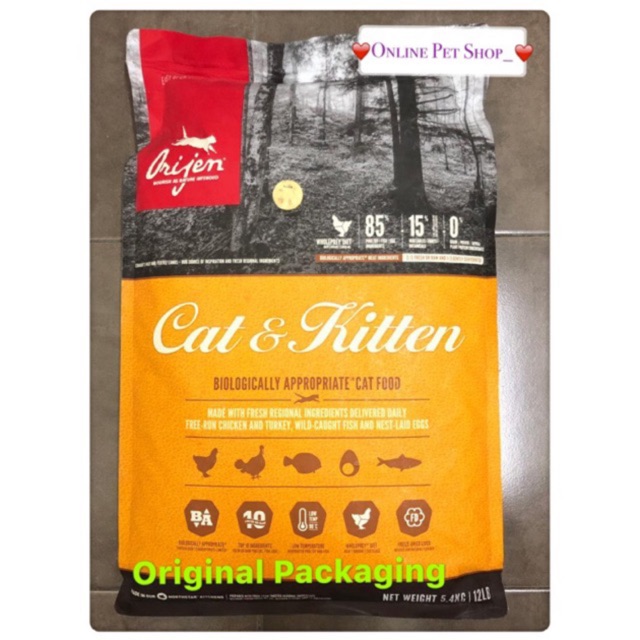 Orijen Cat and Kitten Food 5.4Kg Original Packaging Shopee Malaysia