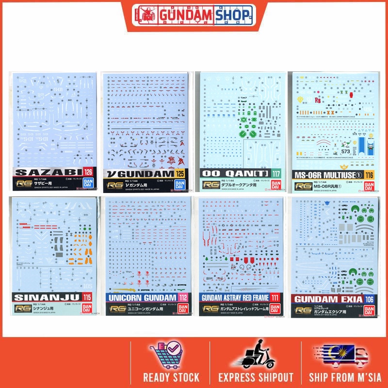 Bandai Water Decal for Real Grade 1/144 Model Gunpla Model Kit Striker