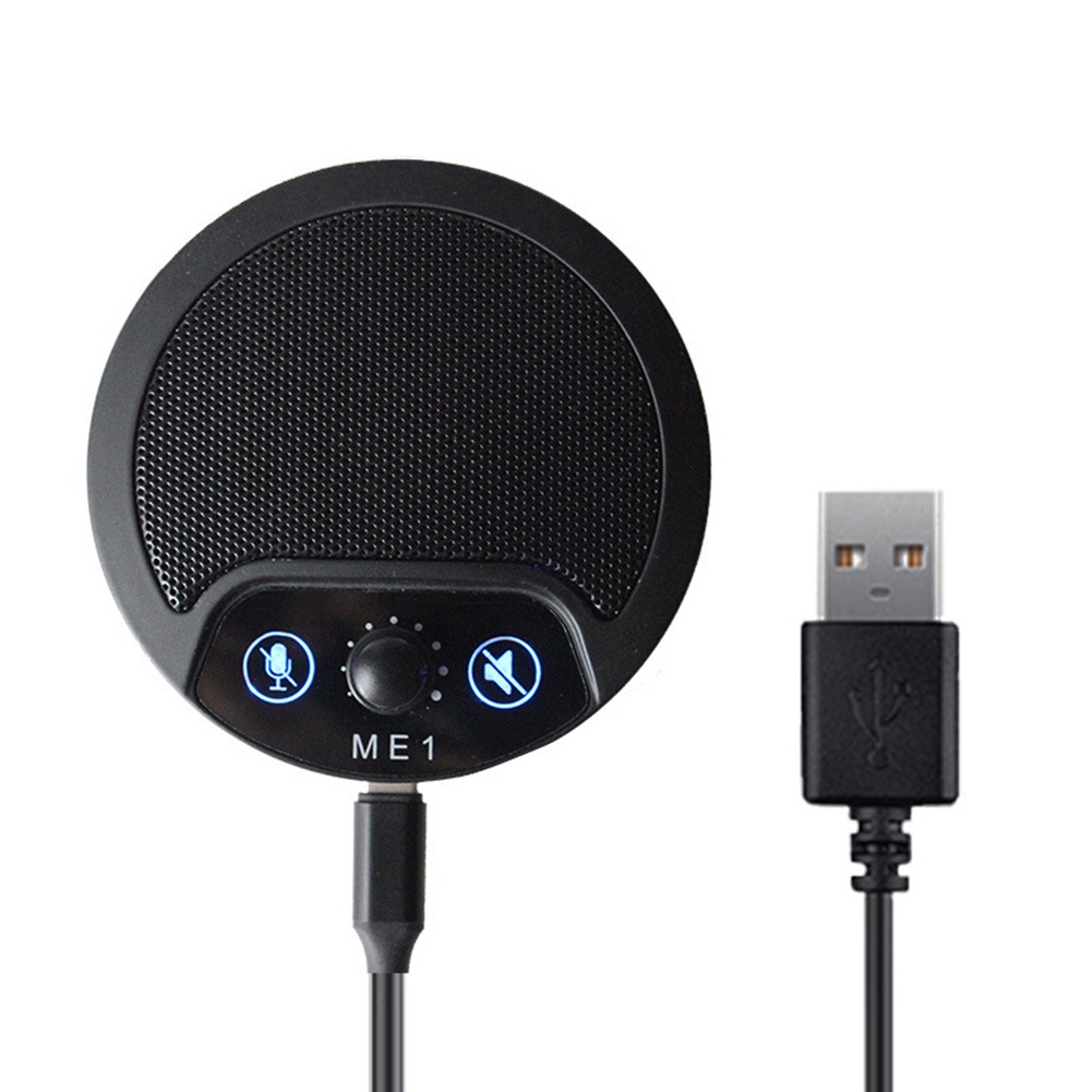 Desktop USB Wired Conference Speakerphone Microphone Builtin Speaker