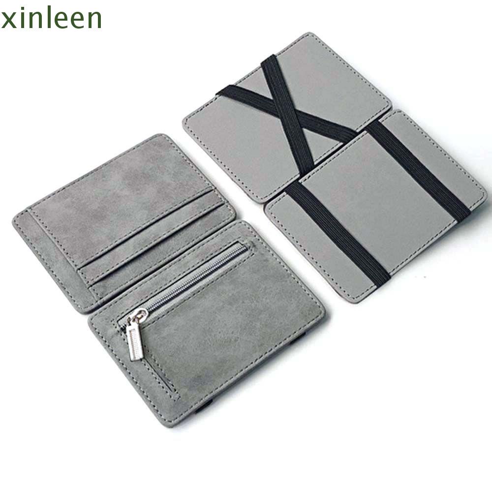 XINLEEN PU Leather Slim Wallet Multi Slot ID Card Holder Magic Money Clip  Mini Zipper Bag Coin Purse Business Card Cover Card Case Coin Pocket Men  Card Holder/Multicolor | Shopee Malaysia