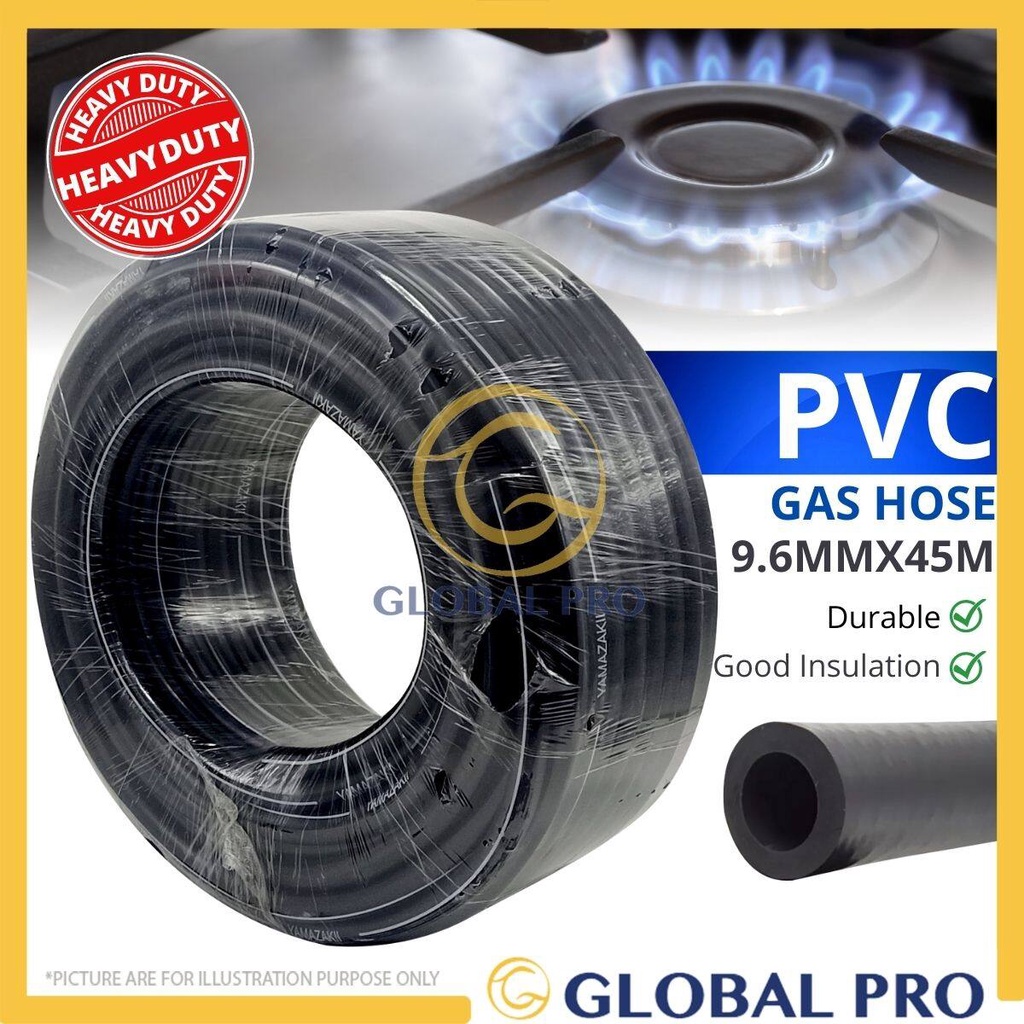 HEAVY DUTY Hose Pipe Reinforced 9.5mm X 45m PVC Gas Hose/ Pipe 1 Roll