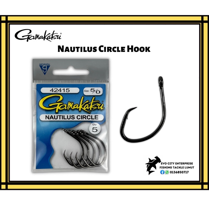 Gamakatsu Nautilus Circle Hook Mata Pancing Bottom tekong Chua Pulau Jarak