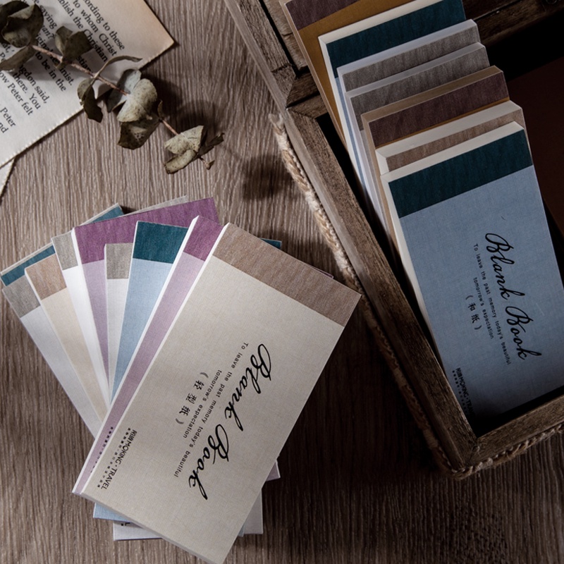 QOUZMO 6 designs blank paper art paper handmade paper journaling[blank