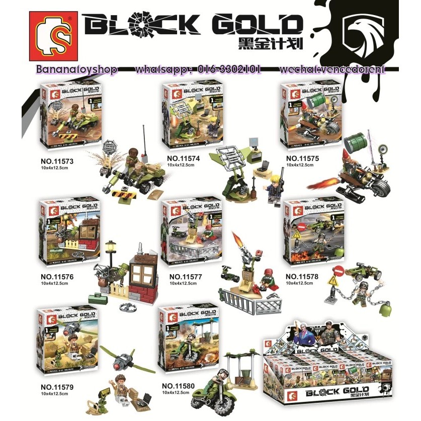 Block cheap gold lego