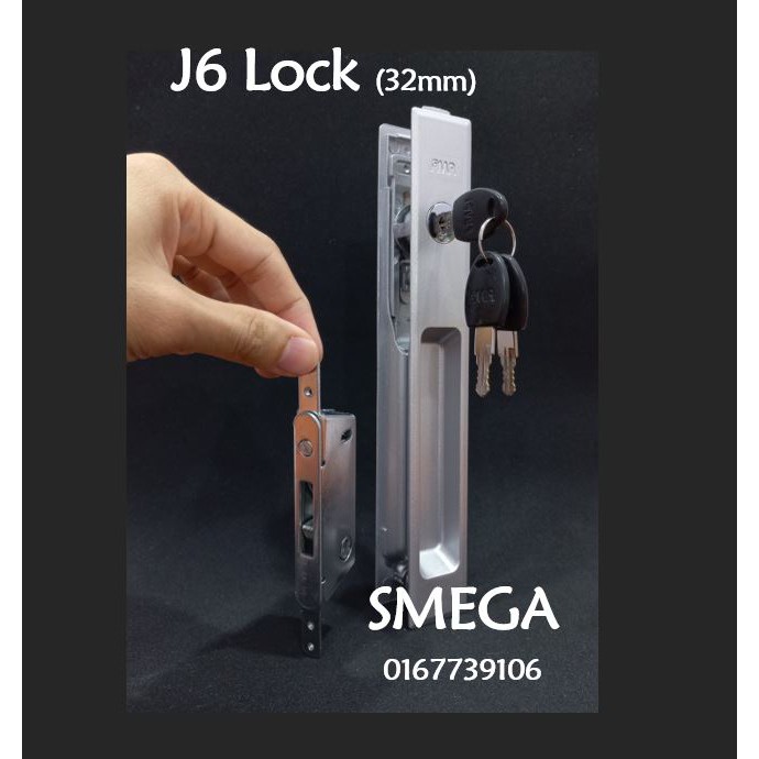 SMEGA J6 Lock (Standard Sliding Door) (Silver) Shopee Malaysia