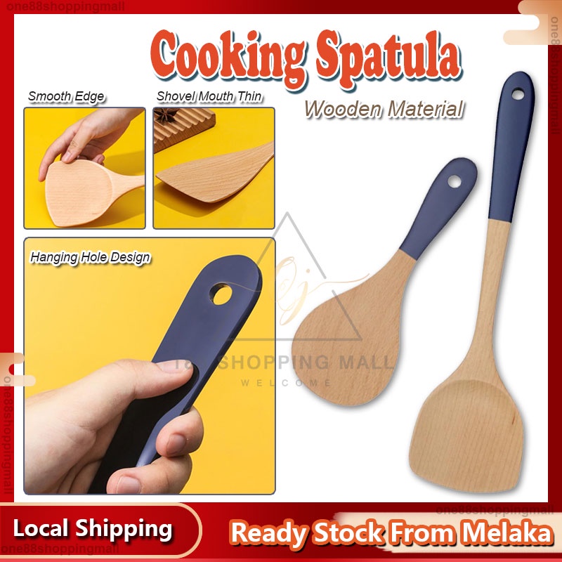 Wooden Kitchen Tableware NonScratch Beech Cooking Spatula Spoon with