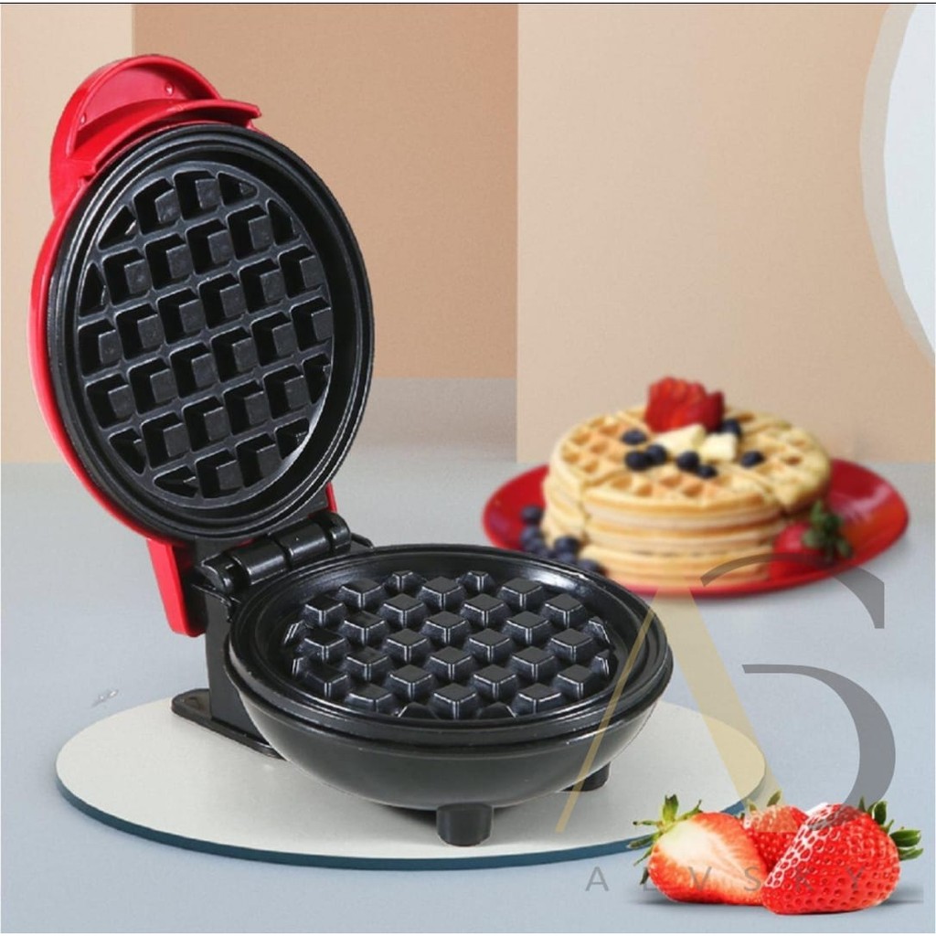 MESIN Electric MINI WAFFLE MAKER / MINI NON STICK PANCAKE WAFFLE PIZZA ...