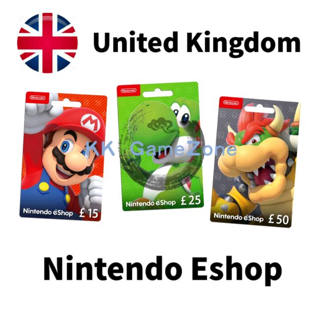 [🇬🇧UK] United Kingdom Nintendo Switch Card Credit Pound £ 15 25