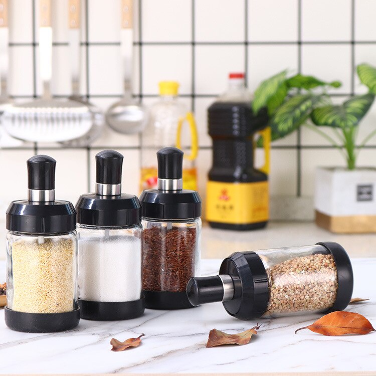 BOTTLE GLASS TRANSPARENT CONTAINER SEASONING / BOTOL BEKAS REMPAH-RATUS ...