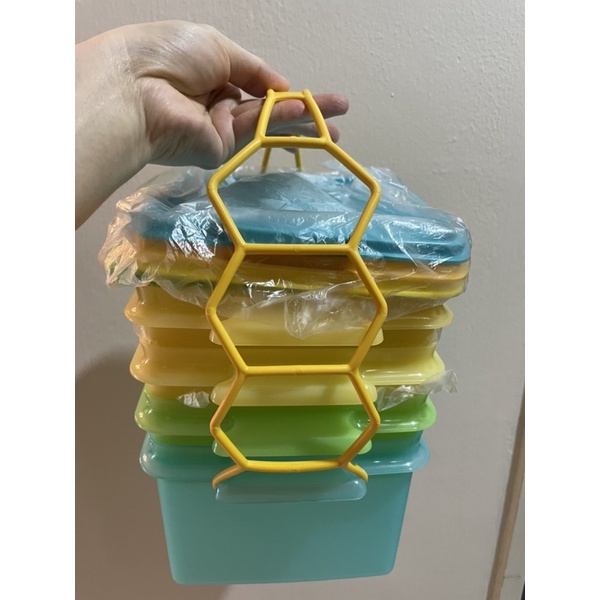 Tupperware Goody Box/ lunch box/ 4tier square box | Shopee Malaysia