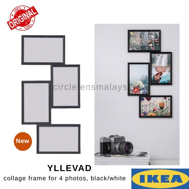 IKEA YLLEVAD collage frame for 4 pictures multipicture in one bingkai gambar Shopee Malaysia