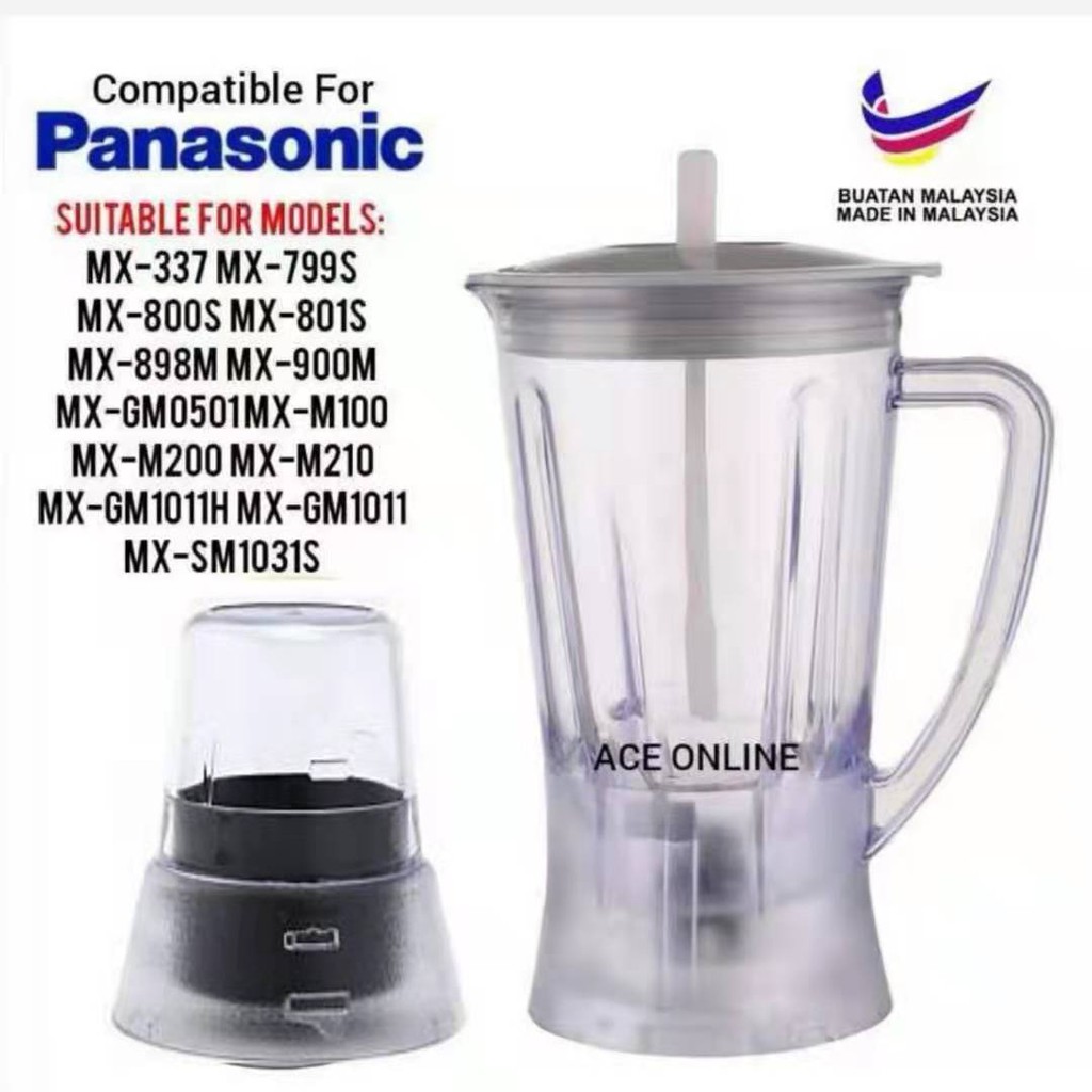 PANASONIC Blender Big Jug And Dry Mill (1 Set 2Unit) With Safety lock