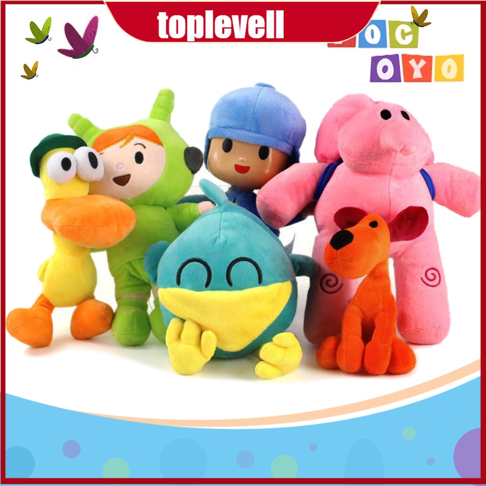 TP 16 30cm Pocoyo Cartoon Plush Toy Cute Animals Pink Elephant