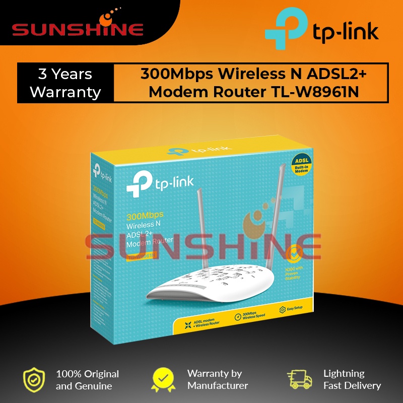 Tplink TDW8961N 300Mbps Wireless N ADSL2+ Modem Router for TM