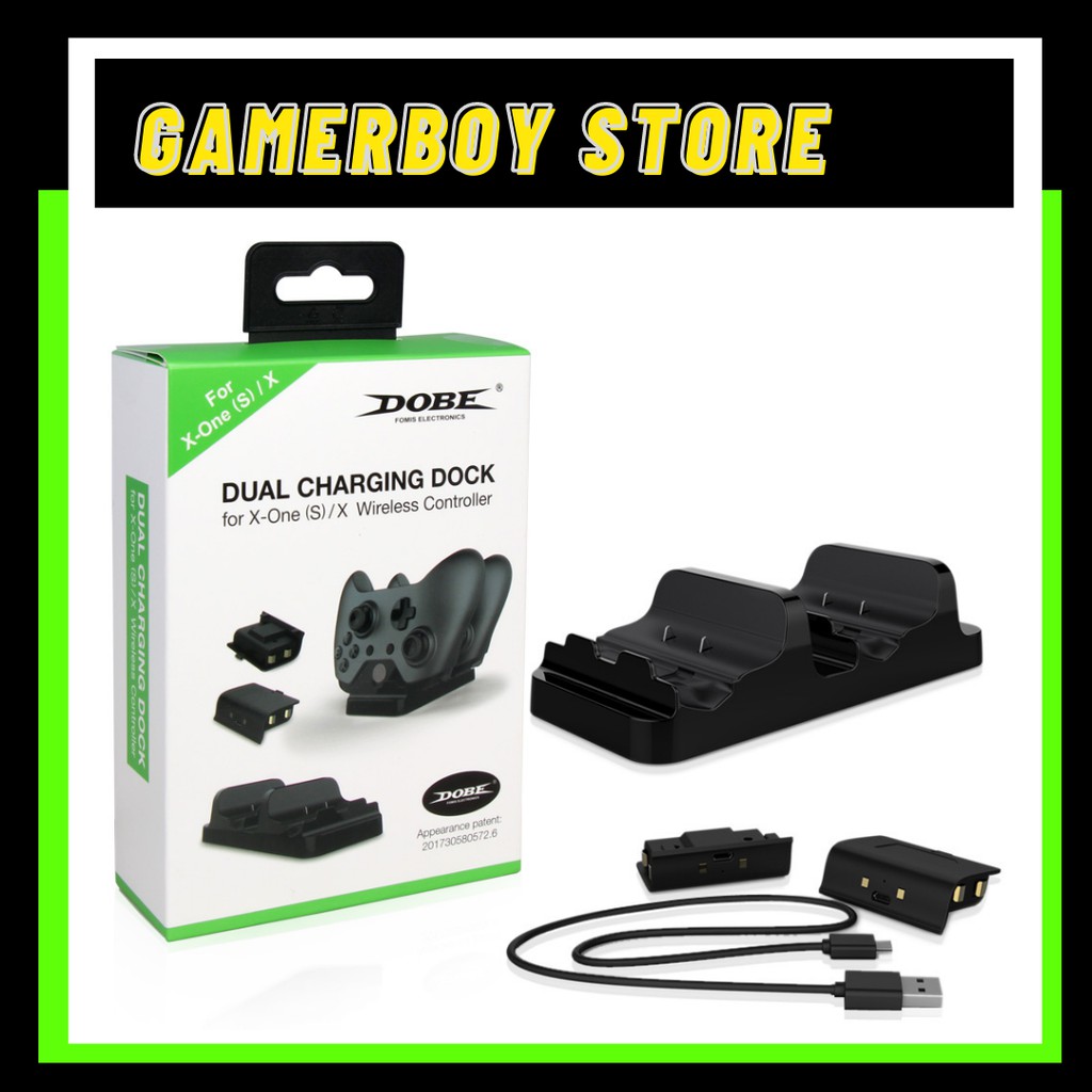 DOBE DUAL CHARGING DOCK FOR XBOX ONE WIRELESS CONTROLLER INCLUDES 2
