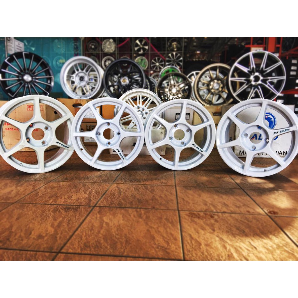 New 15 Inch P.1 Racing Rim (White) | Shopee Malaysia