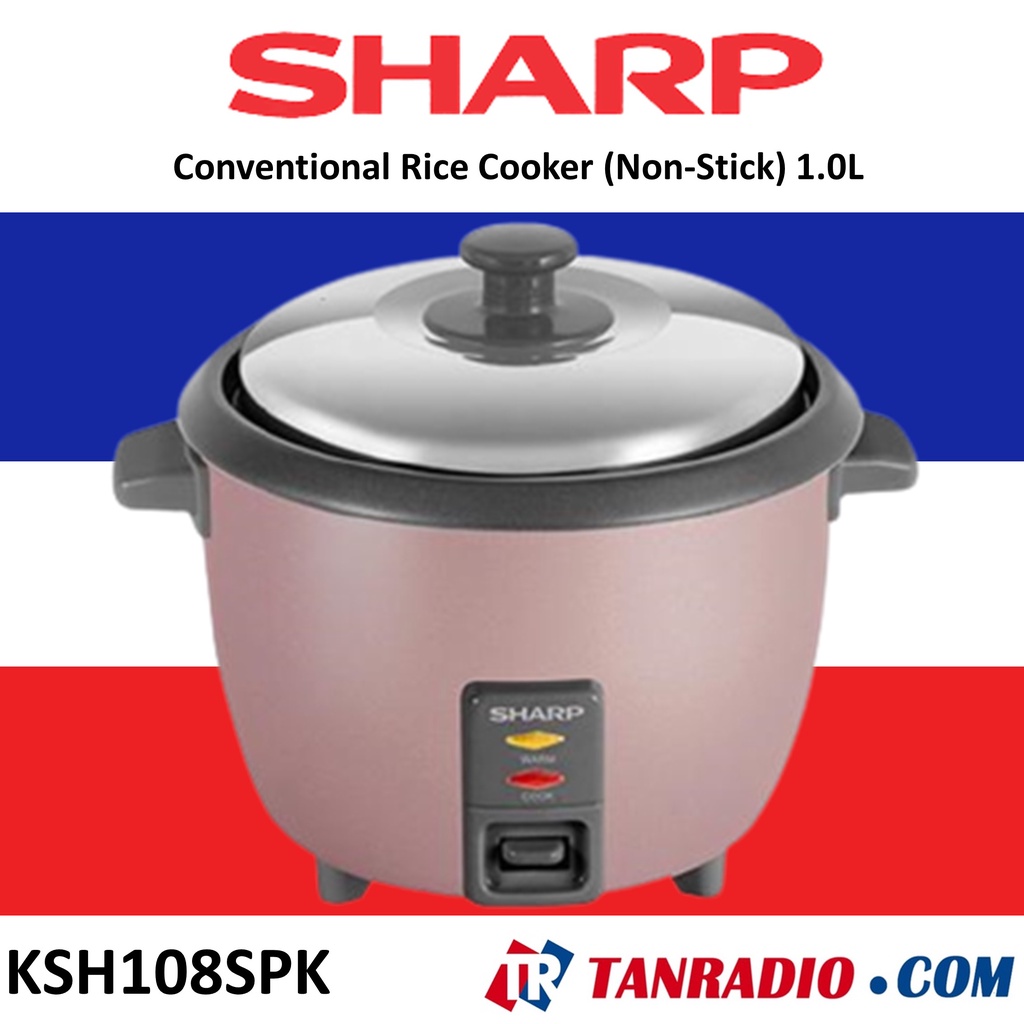Sharp Conventional Rice Cooker (NonStick) 1.0L KSH108SPK /1.8L