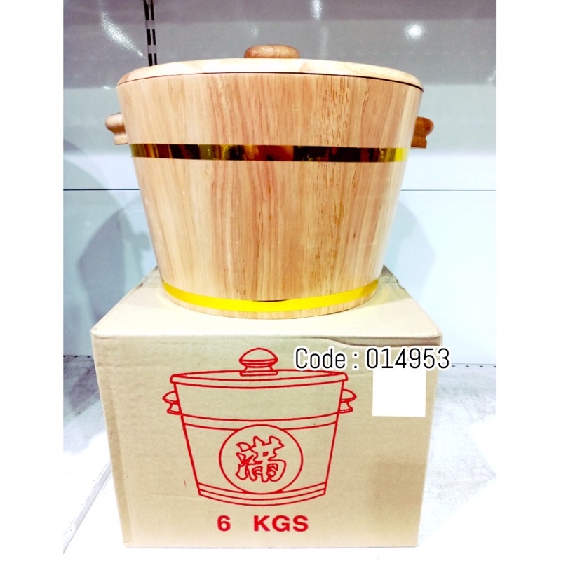 WOODEN RICE BUCKET - 6KG, 10KG, 12KG | Shopee Malaysia