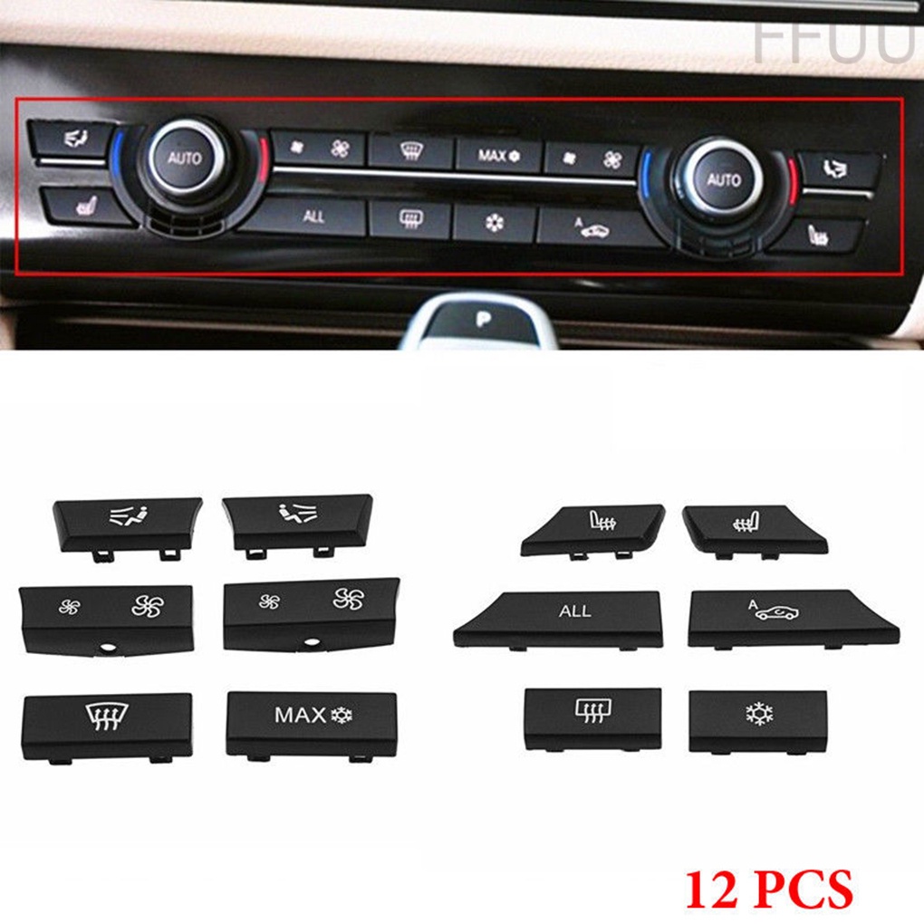 [FF86]12pcs Car Air Conditioner Switch Buttons Key Caps Repair Kit