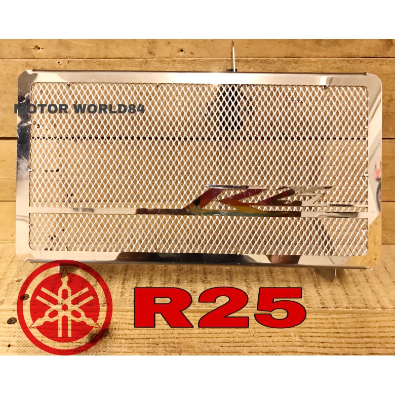 RADIATOR COVER YAMAHA R25 V1-V2 RADIATOR COVER STAINLESS STEEL RADIATOR ...