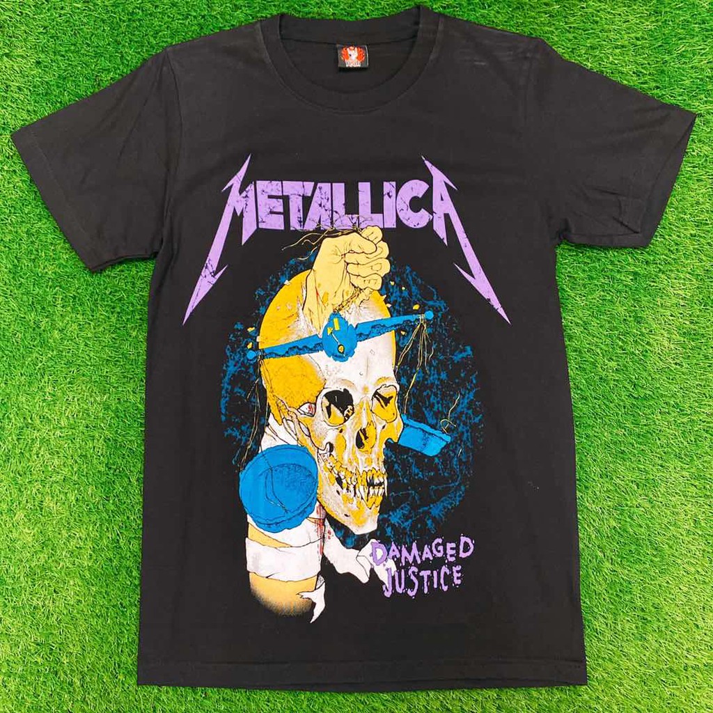 Metallica damaged outlet justice t shirt