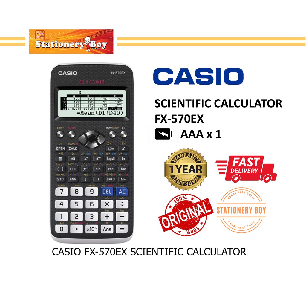 CASIO FX-570EX Scientific Calculator / Kalkulator Saintifik | Shopee ...