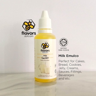 [HALAL] Flavors Dotcom Food Flavouring - Milk Emulco (40g) / Milk ...