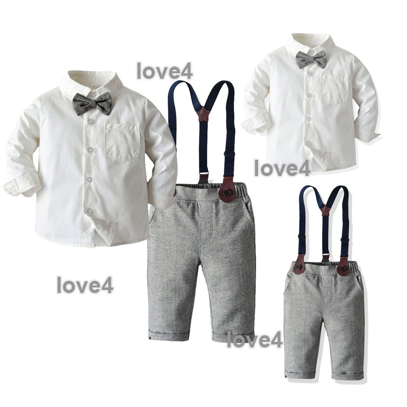 Christening Baby Boy Outfit Infant Clothes Terno for Kids Boy Costume