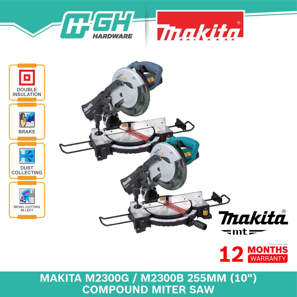 [ GH HARDWARE ] MAKITA MT M2300G / M2300B 25mm ( 10" ) Compound Miter ...